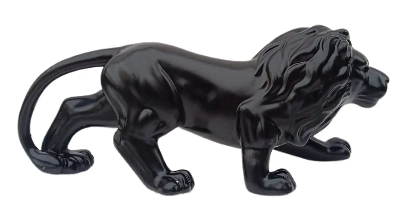 Lion Statue 24cm Decorative in Black or Golden Porcelain