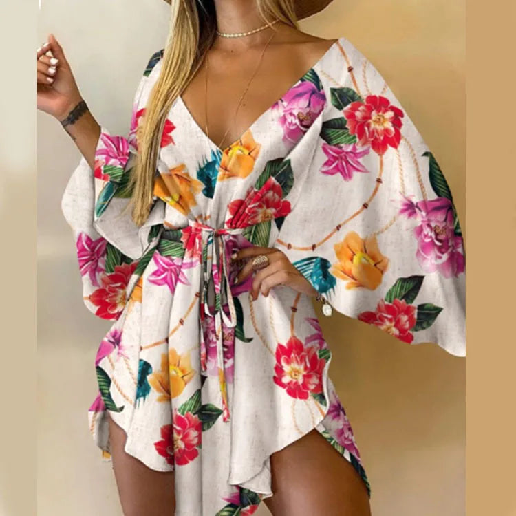 Vestido estampado flores